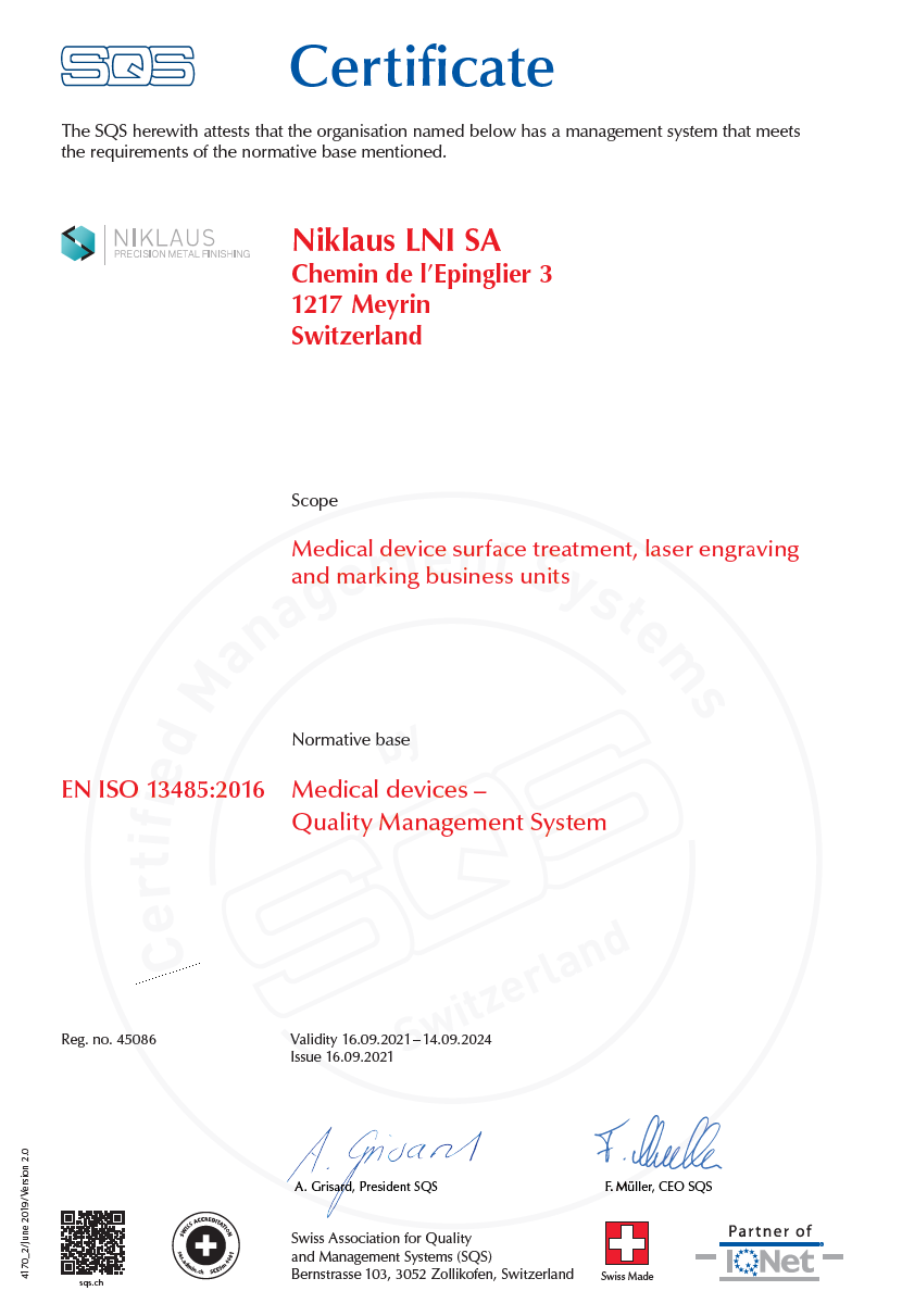 EN-ISO13485-2016 - NIKLAUS